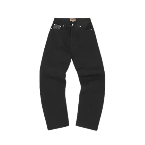 Calça Corteiz C-Star Stitch-Down Jeans Triple Black