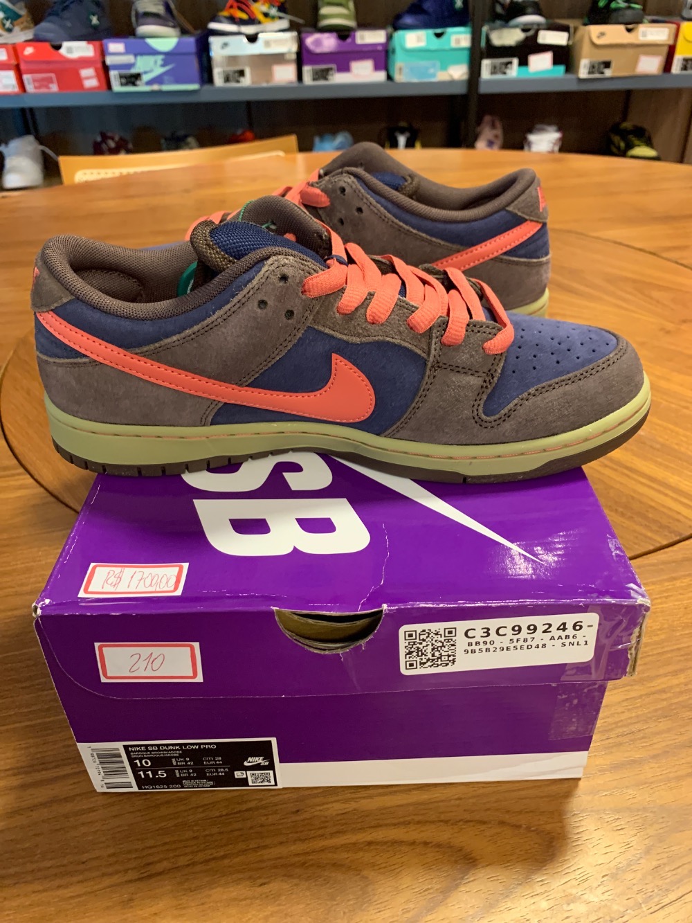 Nike SB Dunk Low Baroque Brown Midnight Navy — 42, Novo
