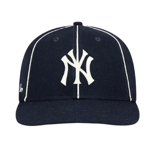 Aimé Leon Dore x New Era Boné Yankees Melton Wool Fitted Navy - Droper