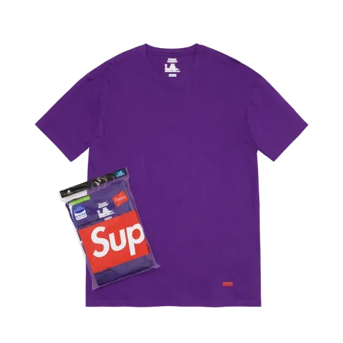 Hanes x Supreme Camisetas Tagless (2 Pack) Purple - Droper