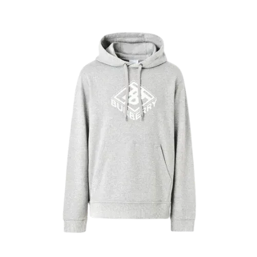 Moletom Burberry Logo Graphic Print Pale Grey Melange