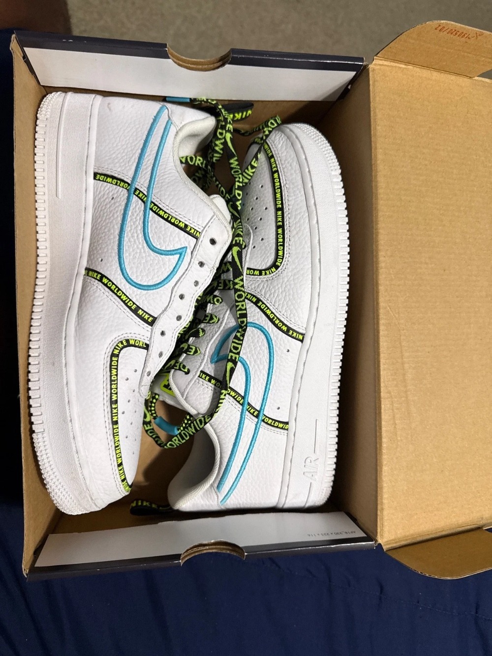 Nike Air Force 1 Low Premium Worldwide Pack Blue Fury — 40.5, Novo
