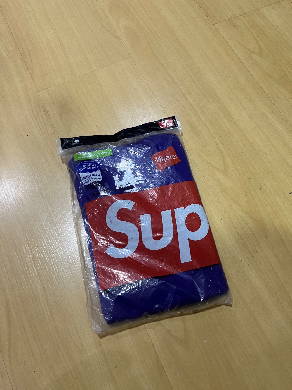 Hanes x Supreme Camisetas Tagless (2 Pack) Purple — P, Novo