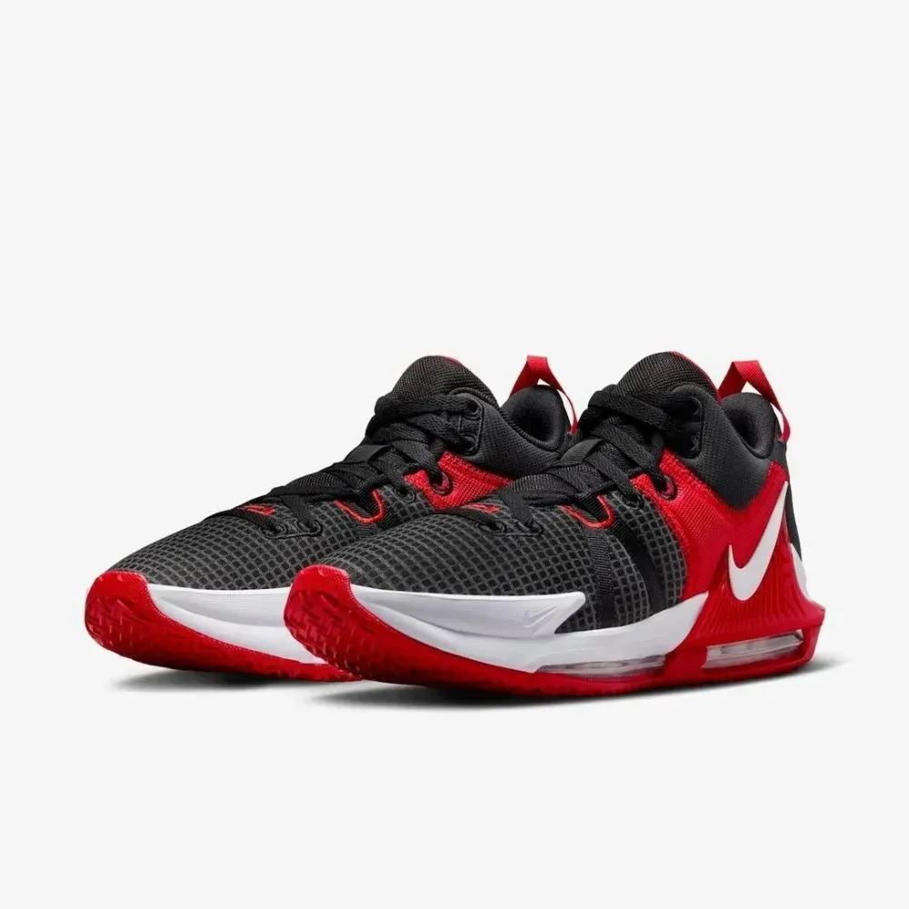 Nike LeBron Witness 7 Black White University Red - Droper