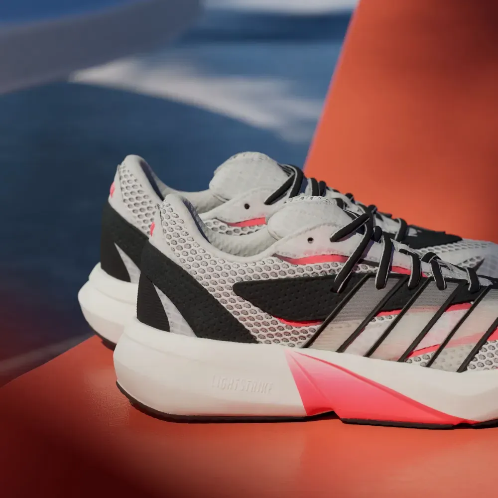 adidas Lightblaze Grey Off White Lucid Red - Droper