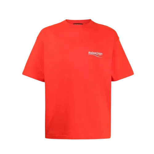 Camiseta Balenciaga Political Campaign Large Fit Orange