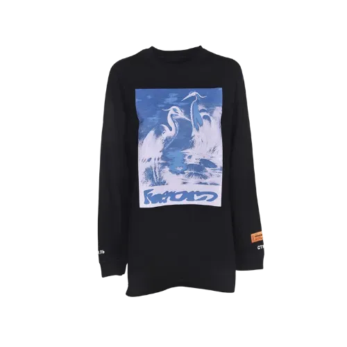Camiseta Heron Preston Long Sleeve Captcha Black - Droper