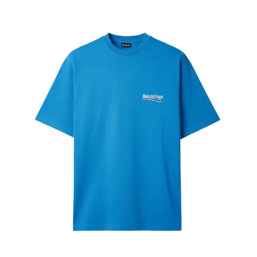 Camiseta Balenciaga Political Campaign Large Fit Blue - Droper
