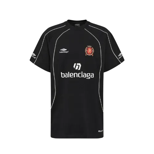 Camiseta Balenciaga Logo Cotton Jersey Black