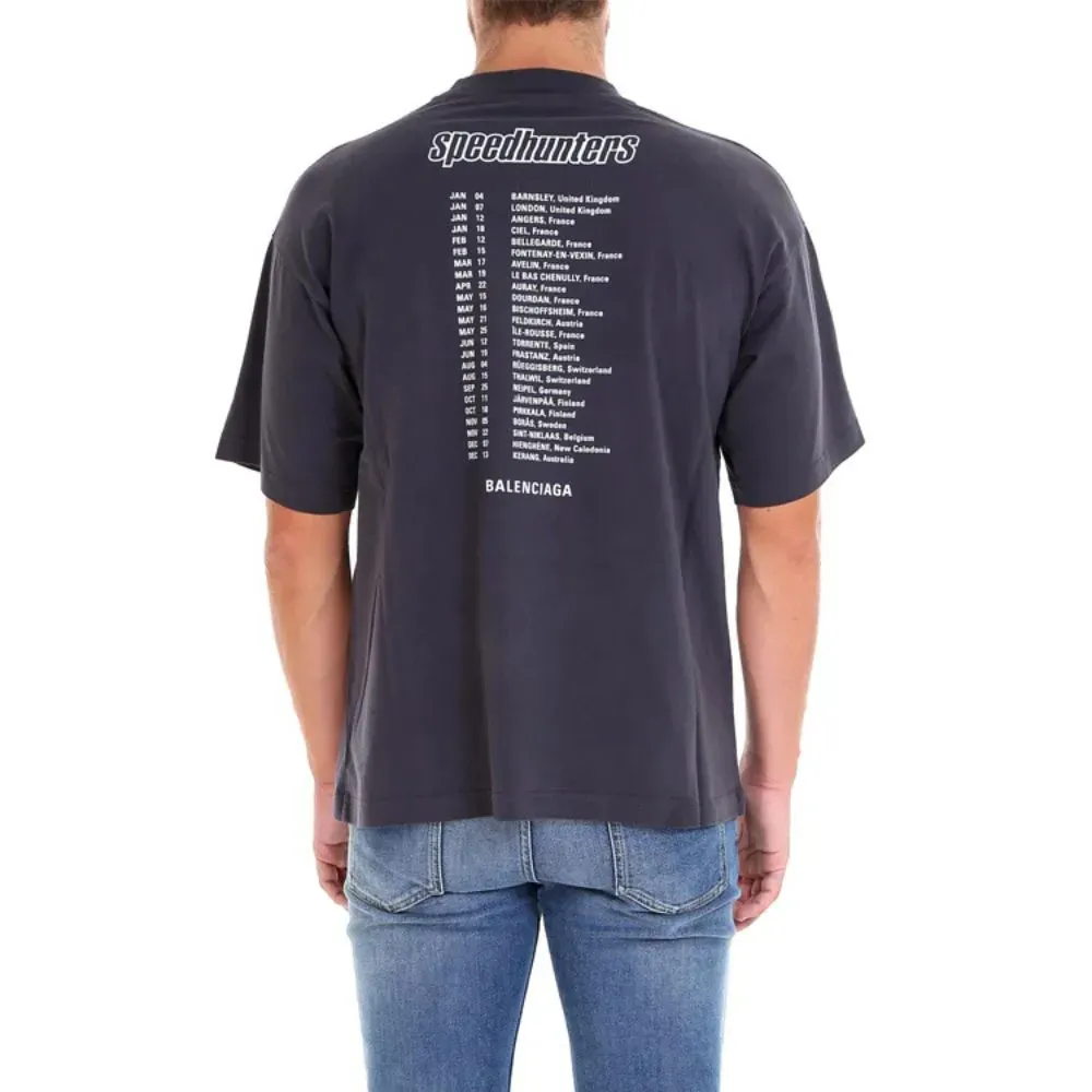 Camiseta Balenciaga Speed Hunters Band Short Sleeve Black - Droper