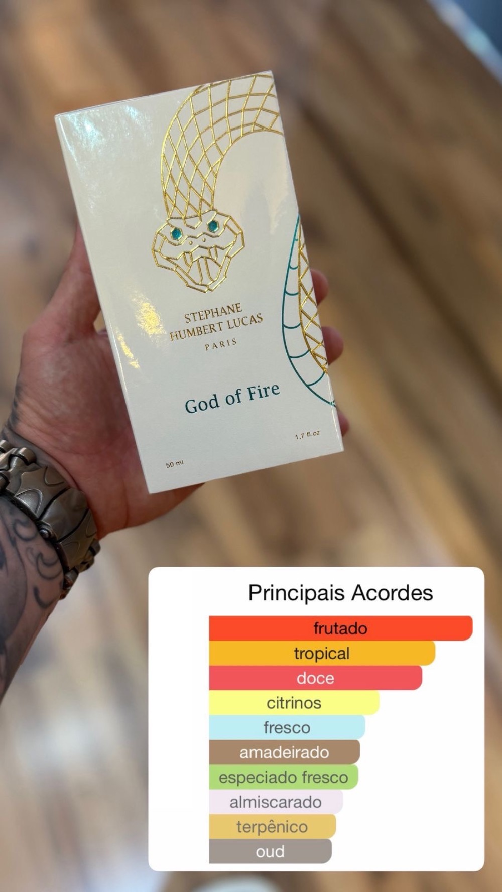 Perfume Stephane Humbert Lucas God Of Fire 50ml — único, Novo