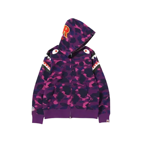 Moletom BAPE Color Camo Double Shark Full Zip Purple