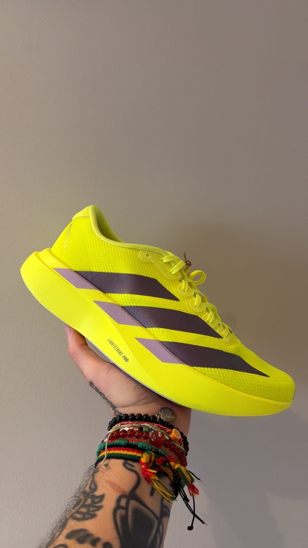 adidas Adizero Evo SL Woven Green Aurora Powder Plum — 41, Novo