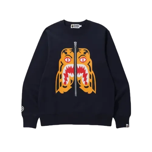 Moletom BAPE Tiger Crewneck Navy