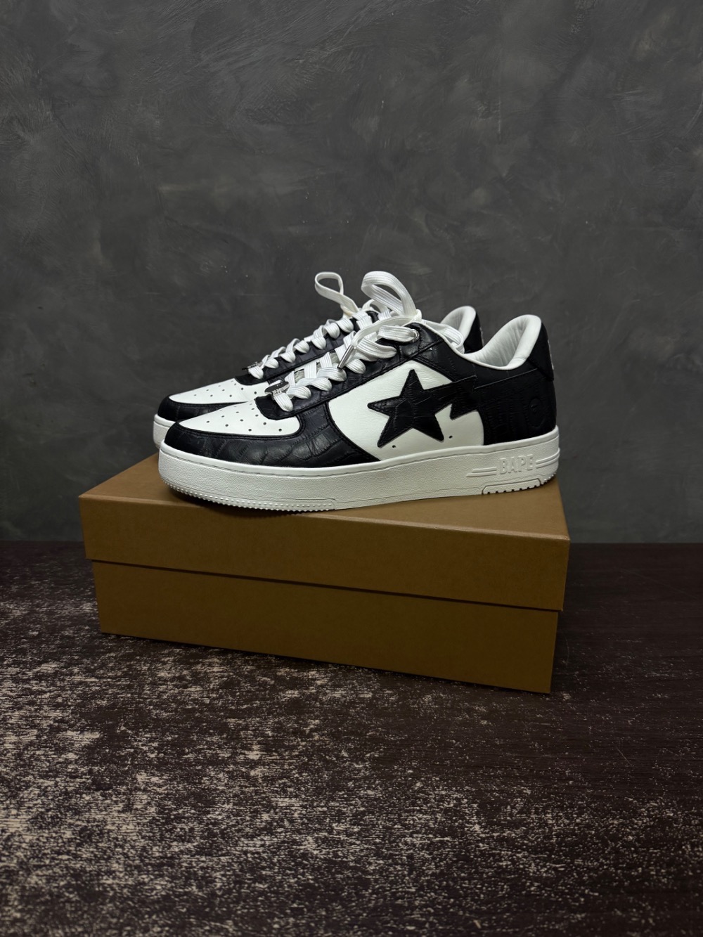 A Bathing Ape Bape Sta #4 Line Camo White Black