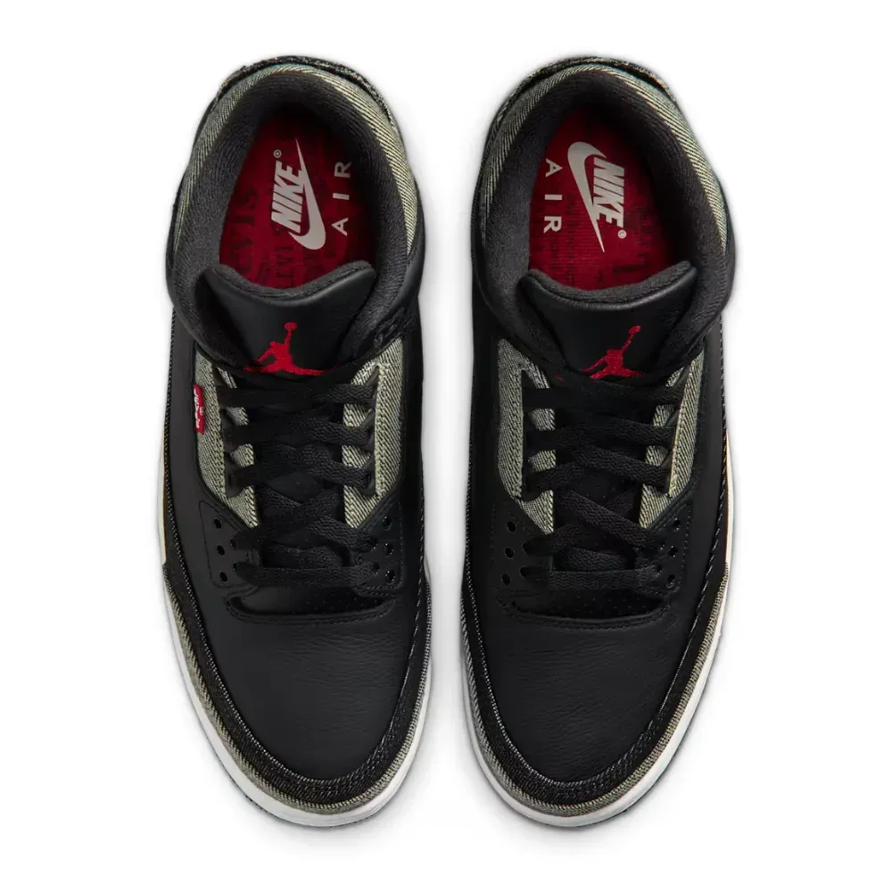 Levi's x Air Jordan 3 Black White - Droper
