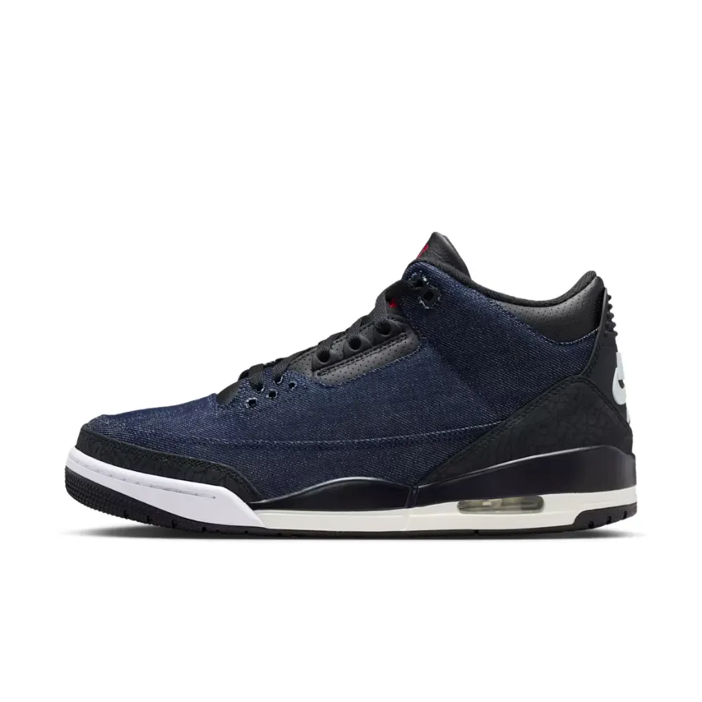 Levi's x Air Jordan 3 Indigo Gym Red - Droper