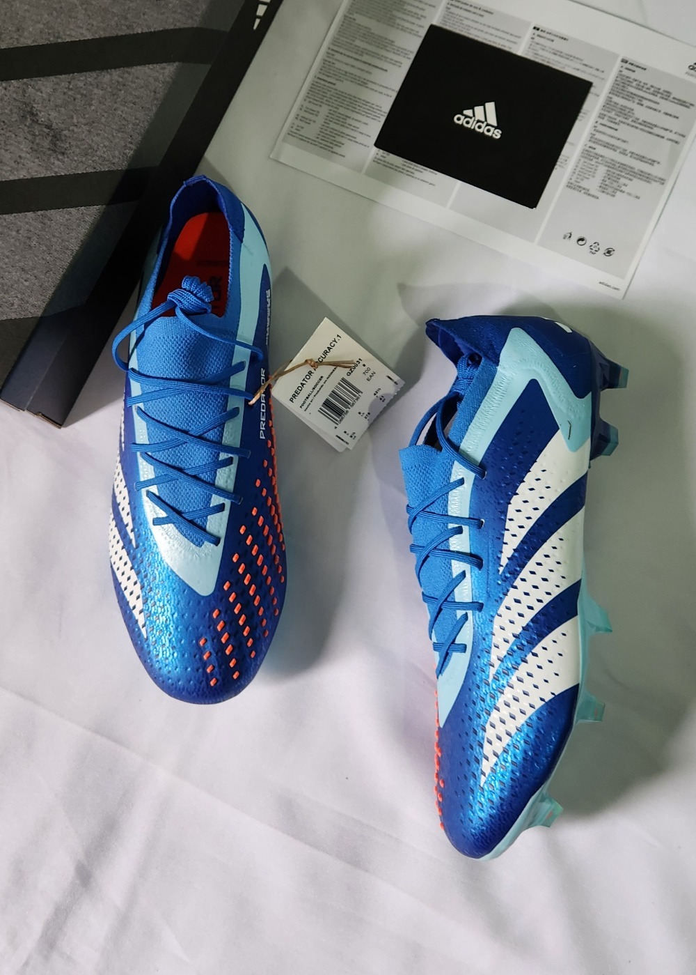 adidas Predator Accuracy.1 L FG Cloud White Core Black Lucid Lemon — 41, Novo
