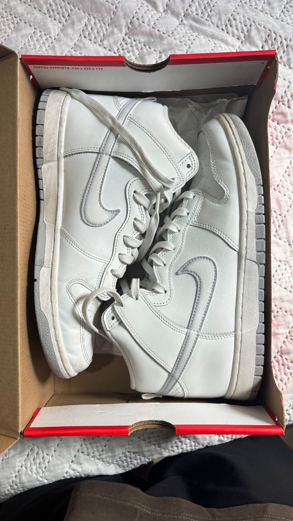 Nike Dunk High Airbrush Swoosh White — 41, Usado
