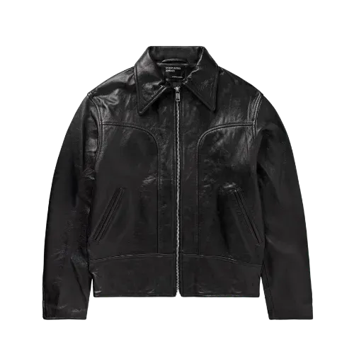 Jaqueta Enfants Riches Déprimés Television Panelled Leather Black