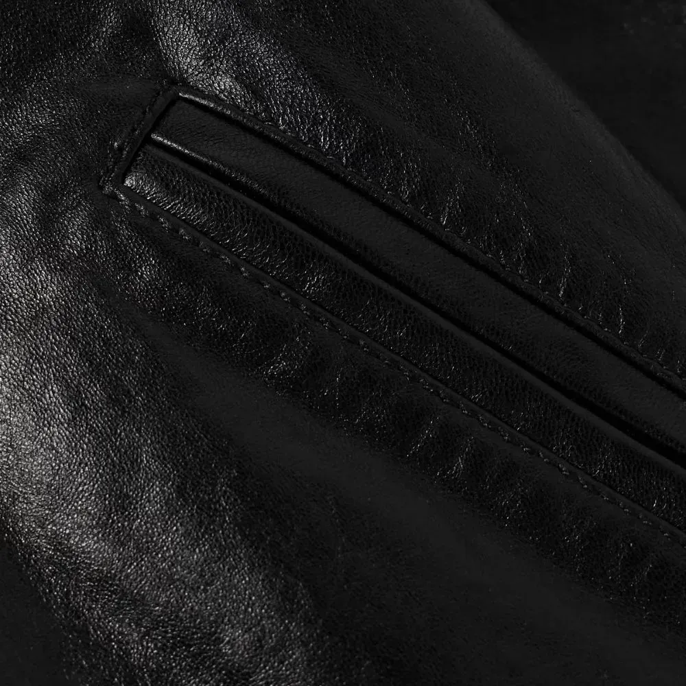 Jaqueta Enfants Riches Déprimés Television Panelled Leather Black foto 3