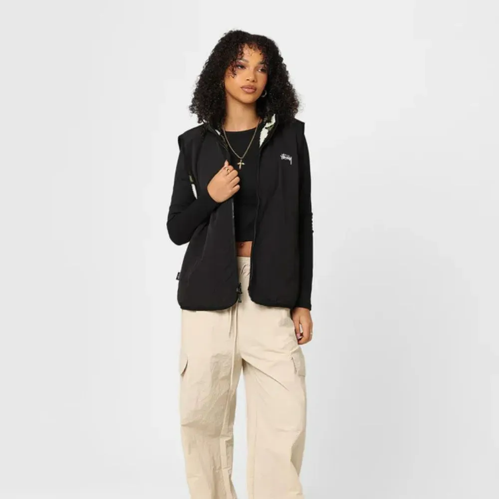 Colete Stussy Reversible Stock Sherpa Vest Natural - Droper
