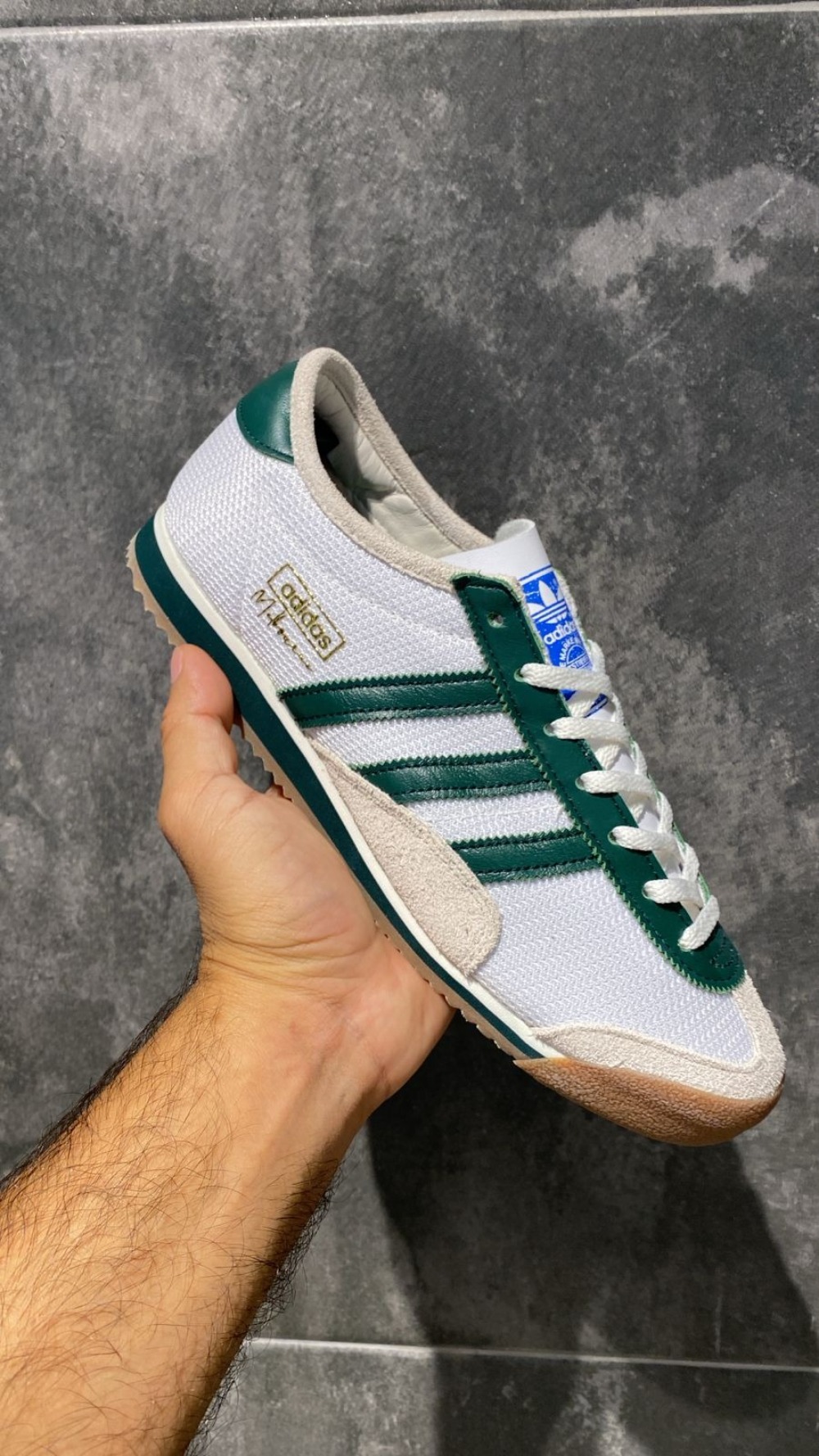 adidas Melbourne UP There Cloud White Dark Green Off White — 38 / 42, Novo