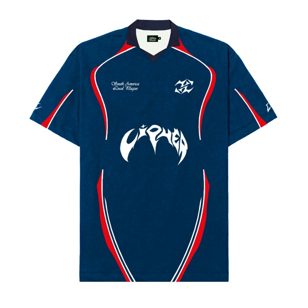 Camiseta CIPHER Soccer Tee Blue — P, Novo