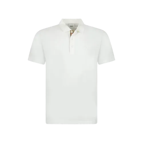 Camisa Polo Burberry 'Eddie' TB Check White