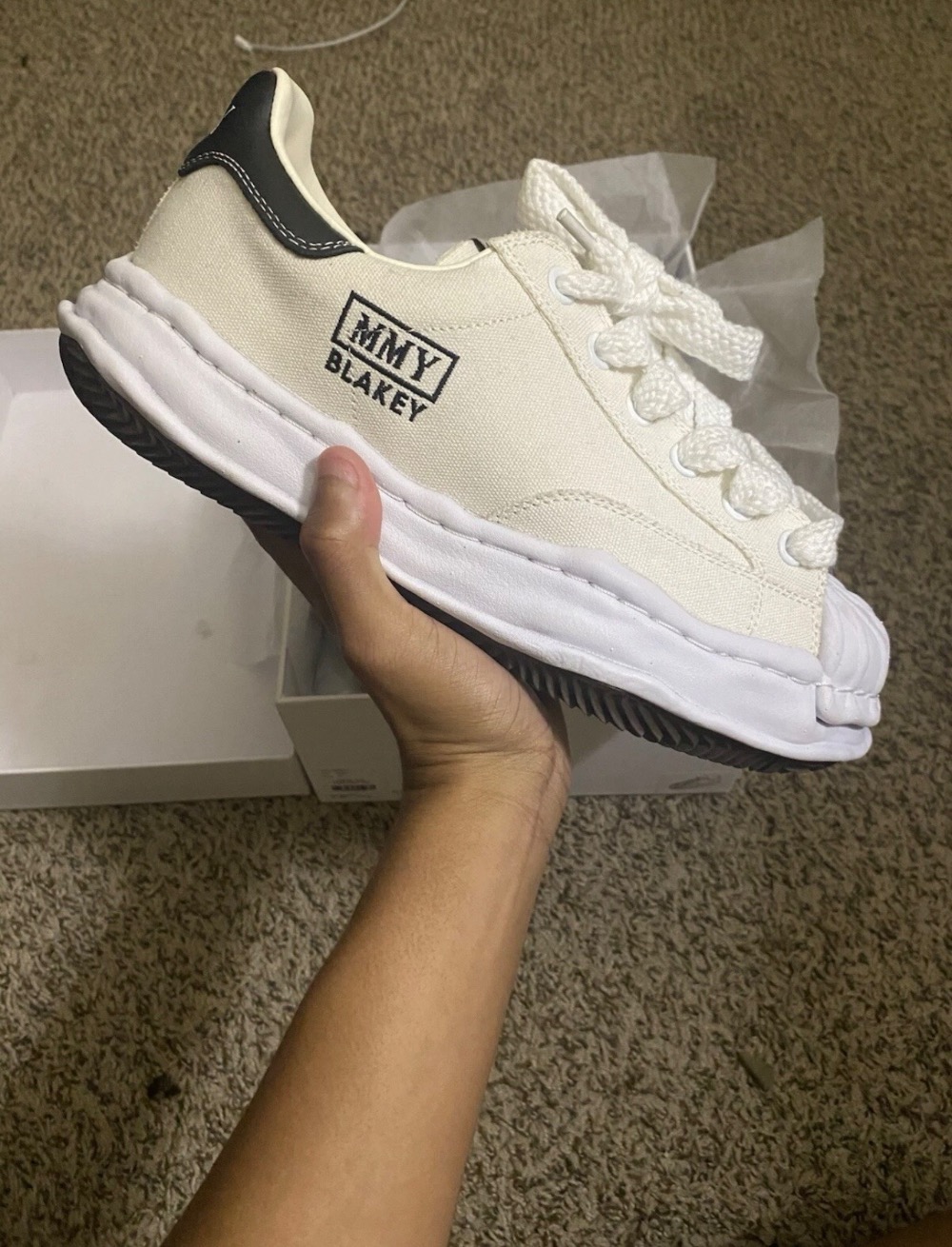Maison Mihara Yasuhiro Blakey OG Sole Canvas Low White