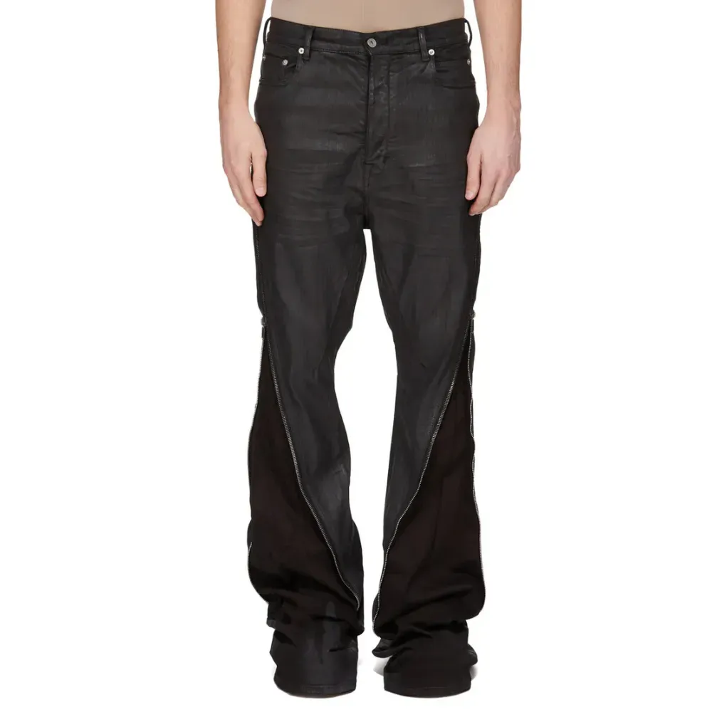 Calça Rick Owens Bolan Banana Denim Wax Stretch Black - Droper
