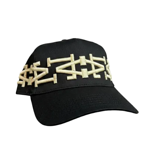 Boné oMA Studios NY Bones Distressed Triple Black - Droper