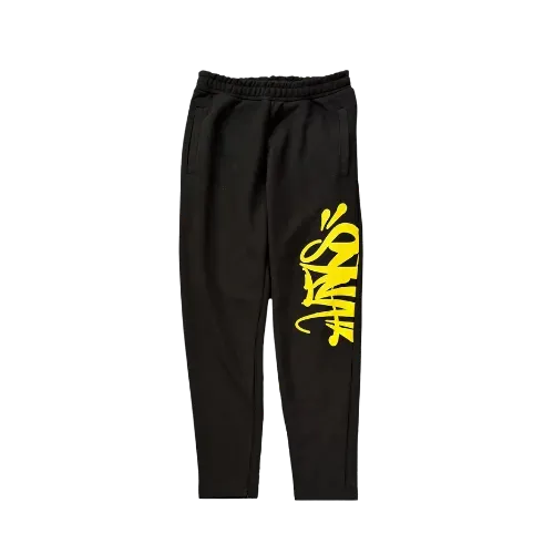Calça Syna World Logo Shell Tracksuit Black Grey Volt - Droper