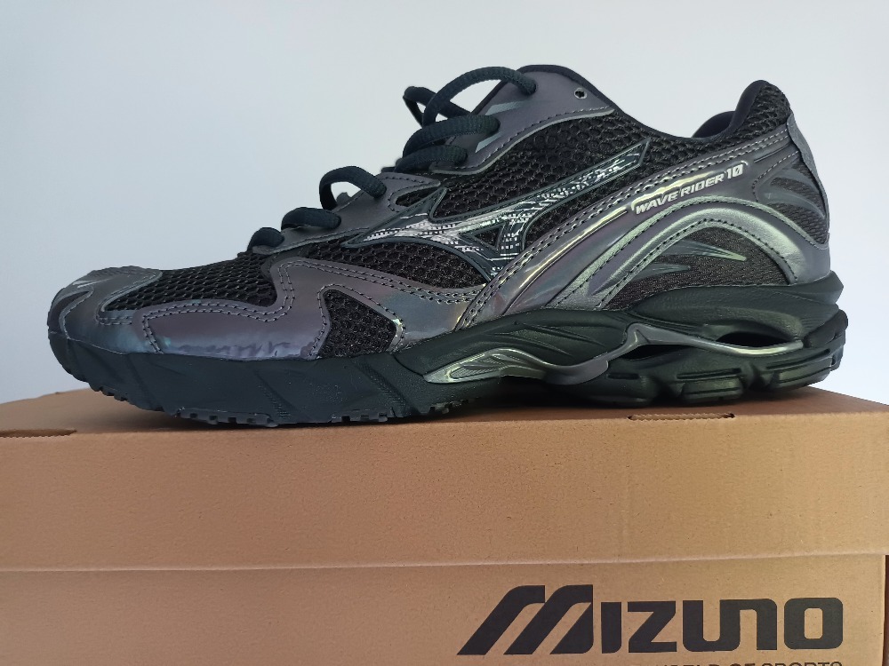 Mizuno Wave Rider 10 Black Sand Metallic Grey