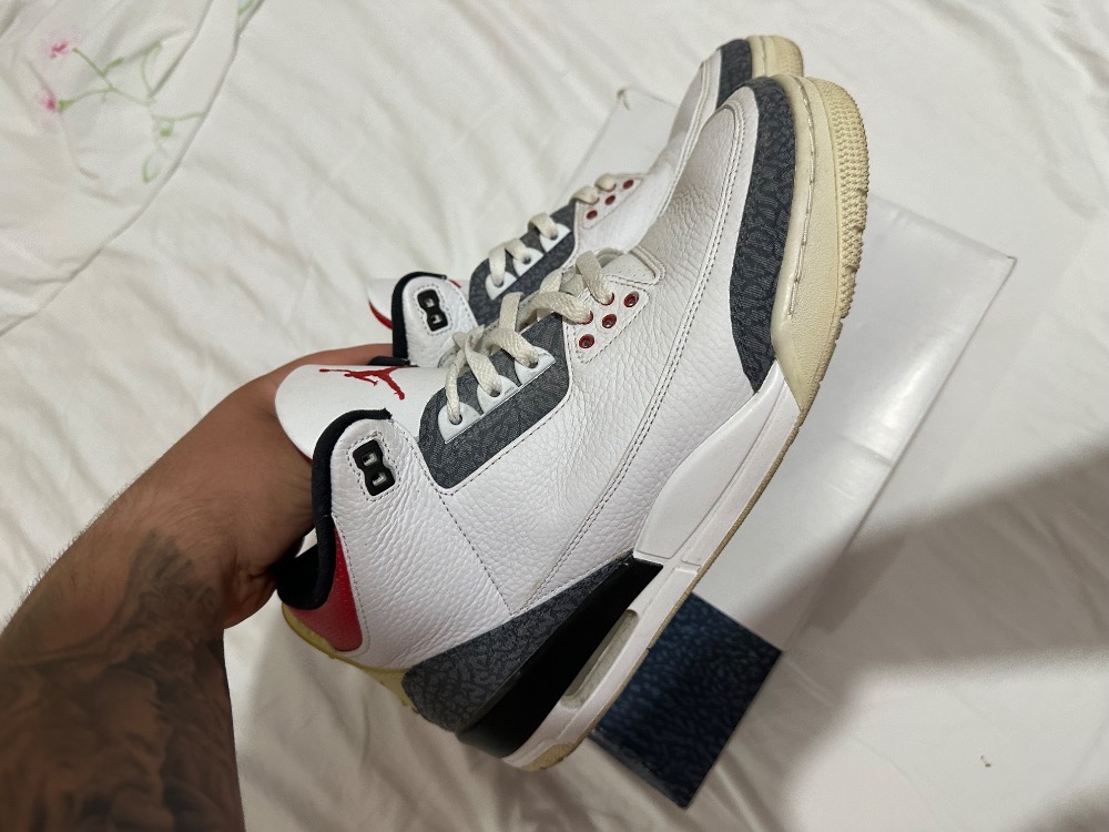 Air Jordan 3 SE-T CO.JP Fire Red Denim — 44, Usado