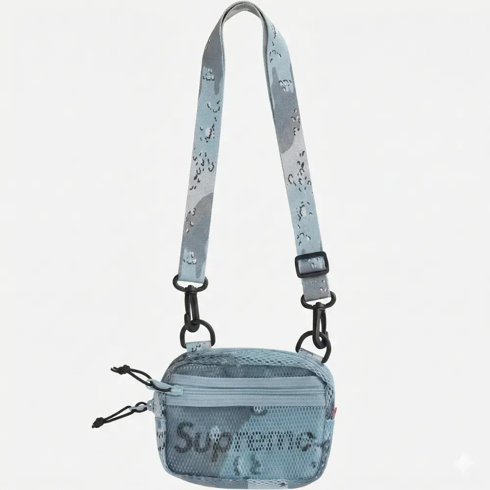 Shoulder Bag Supreme Small Blue Chocolate Chip Camo SS20 — único, Novo