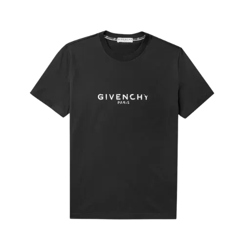 Camiseta Givenchy Paris Logo Distressed Black - Droper
