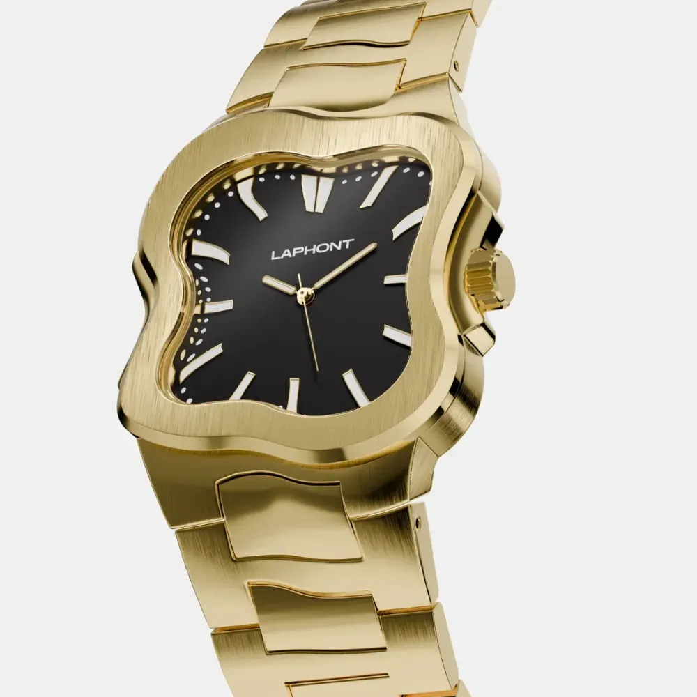 Relógio Laphont Argonaut Case Gold Dial Black - Droper