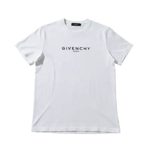 Camiseta Givenchy Paris Logo Distressed White