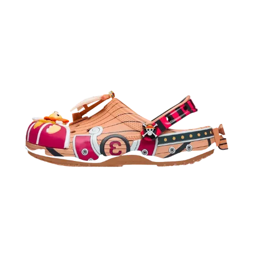 One Piece x Crocs Classic Clog Thousand Sunny Brown Red Blue