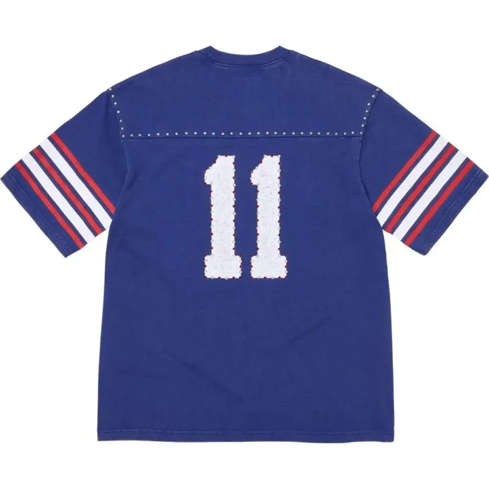 Camiseta Supreme Studded S/S Football Top Blue SS26-W1 - Droper
