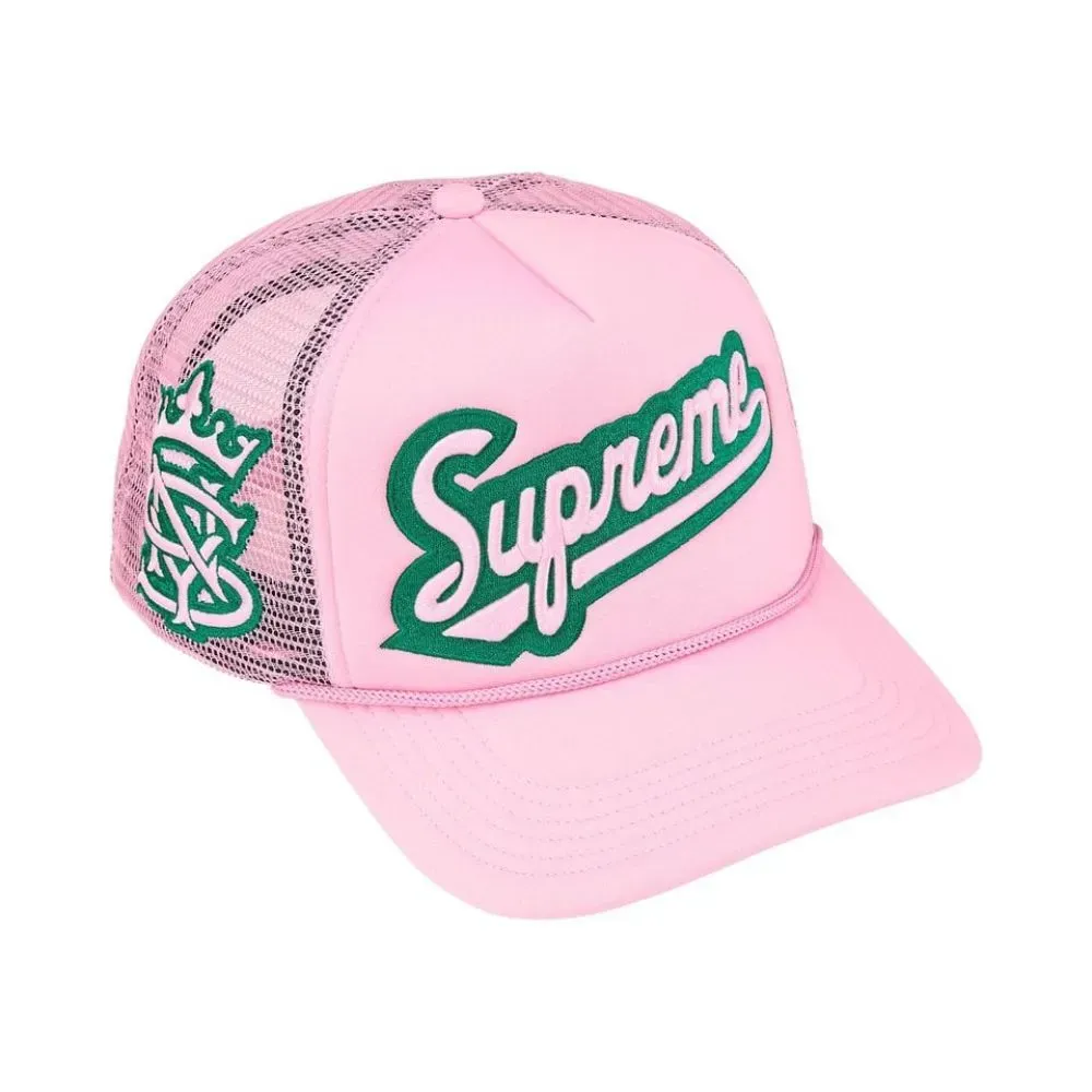 Boné Supreme University Mesh Back 5-Panel Pink SS26-W1 - Droper