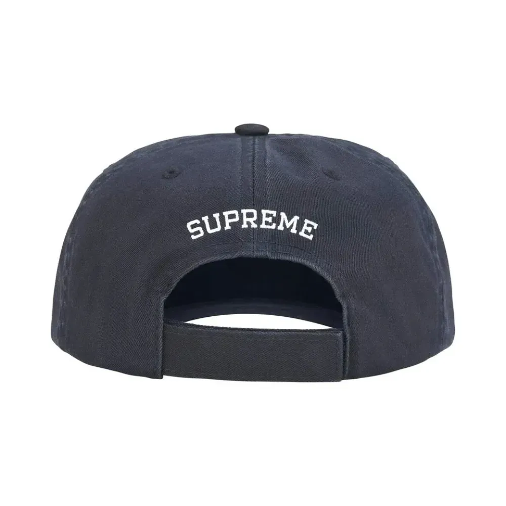Boné Supreme Embroidered Money Logo 6-Panel Navy SS26-W1 - Droper