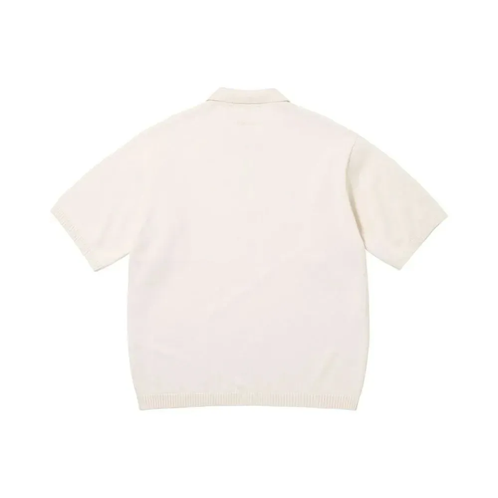 Camisa Supreme Polo Beaded Zip Cream SS26-W1 - Droper