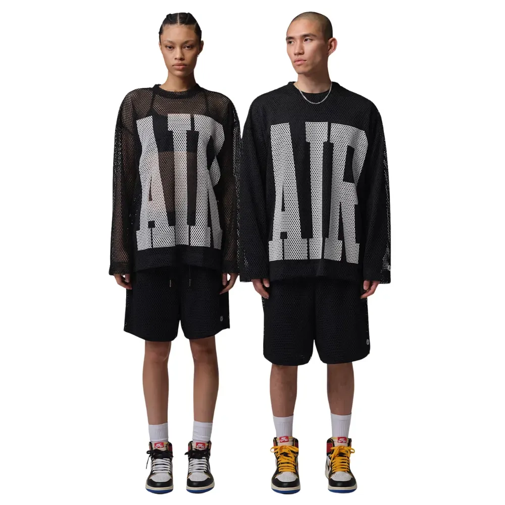 Union LA x Fragment x Air Jordan Camiseta Long Sleeve Jersey Black