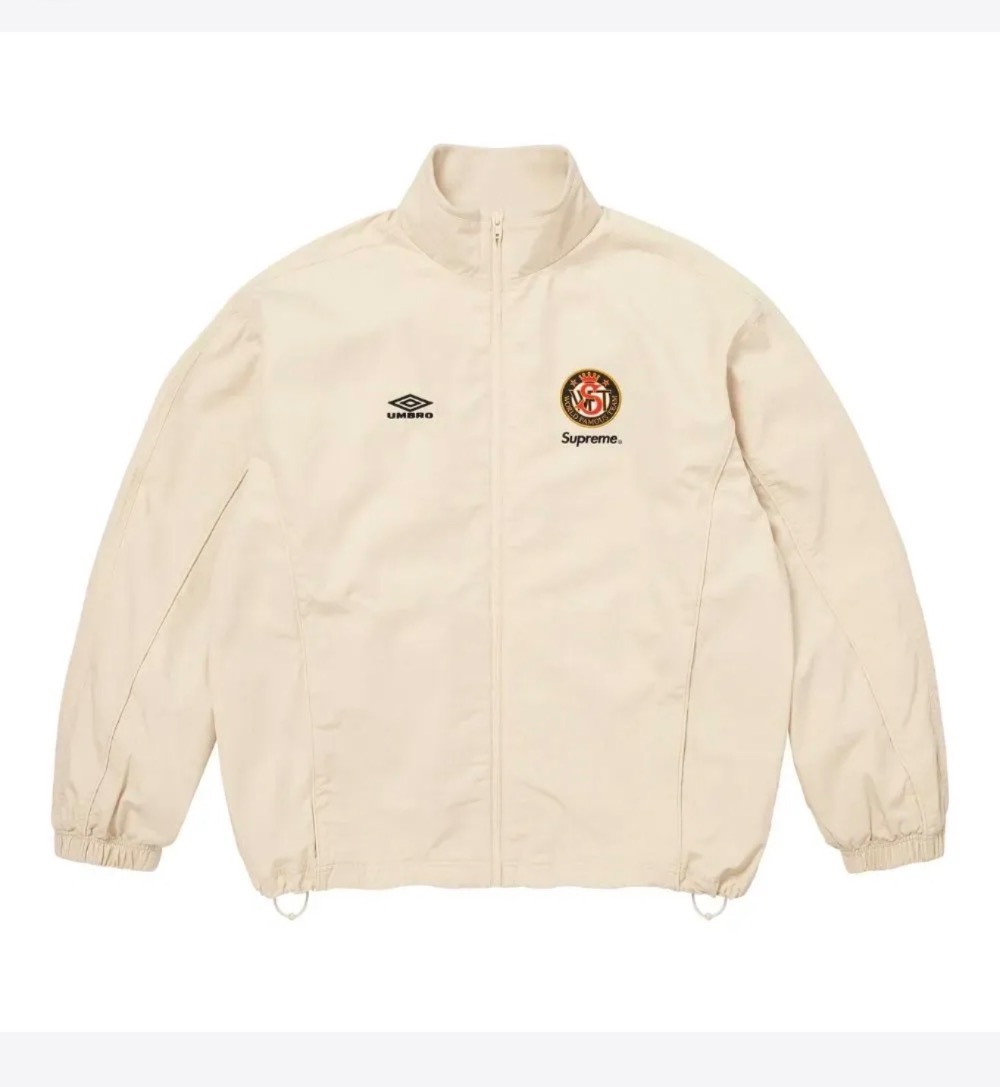 Umbro x Supreme Jaqueta Cotton Ripstop Track Stone SS26-W1 — P, Novo