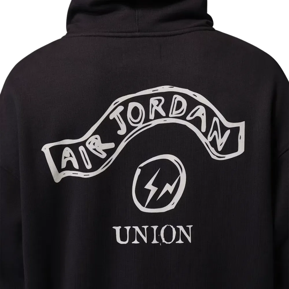 Union LA x Fragment x Air Jordan Moletom Triple Logo Zip Up Black
