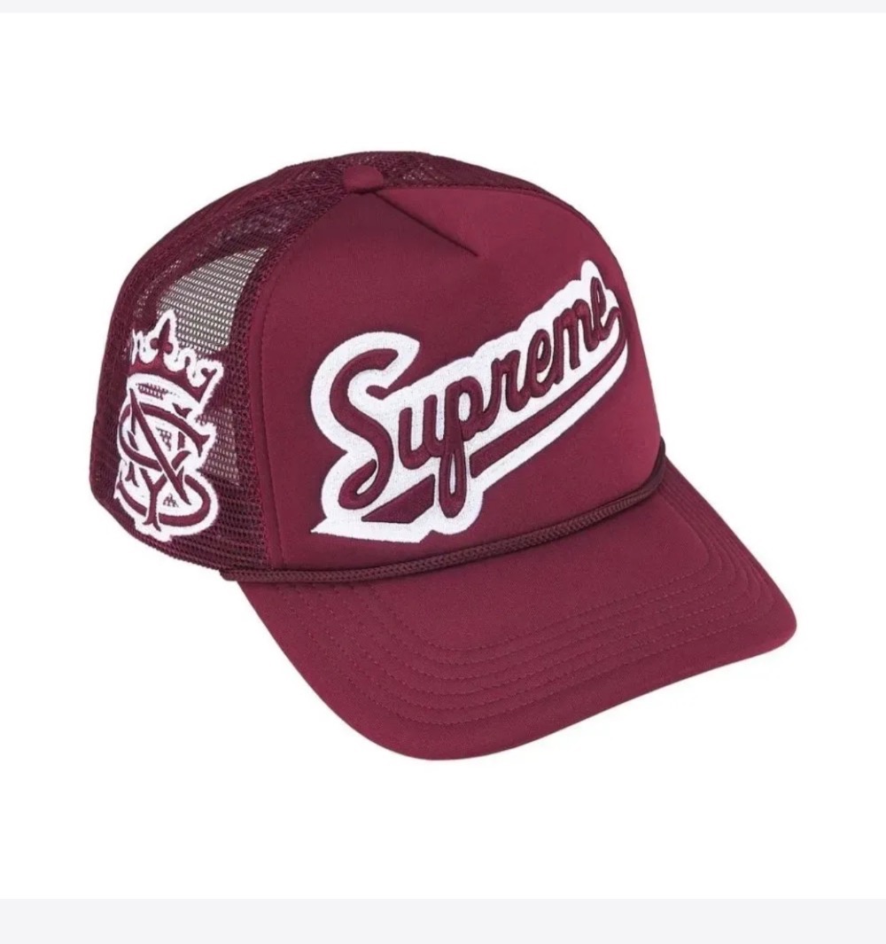 Boné Supreme University Mesh Back 5-Panel Cardinal SS26-W1 — Único, Novo