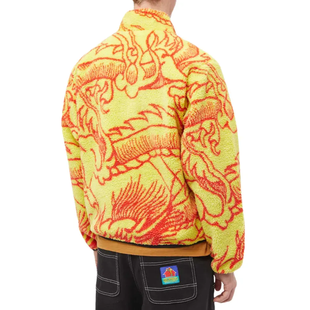 Jaqueta Stussy Reversible Dragon Sherpa Yellow - Droper