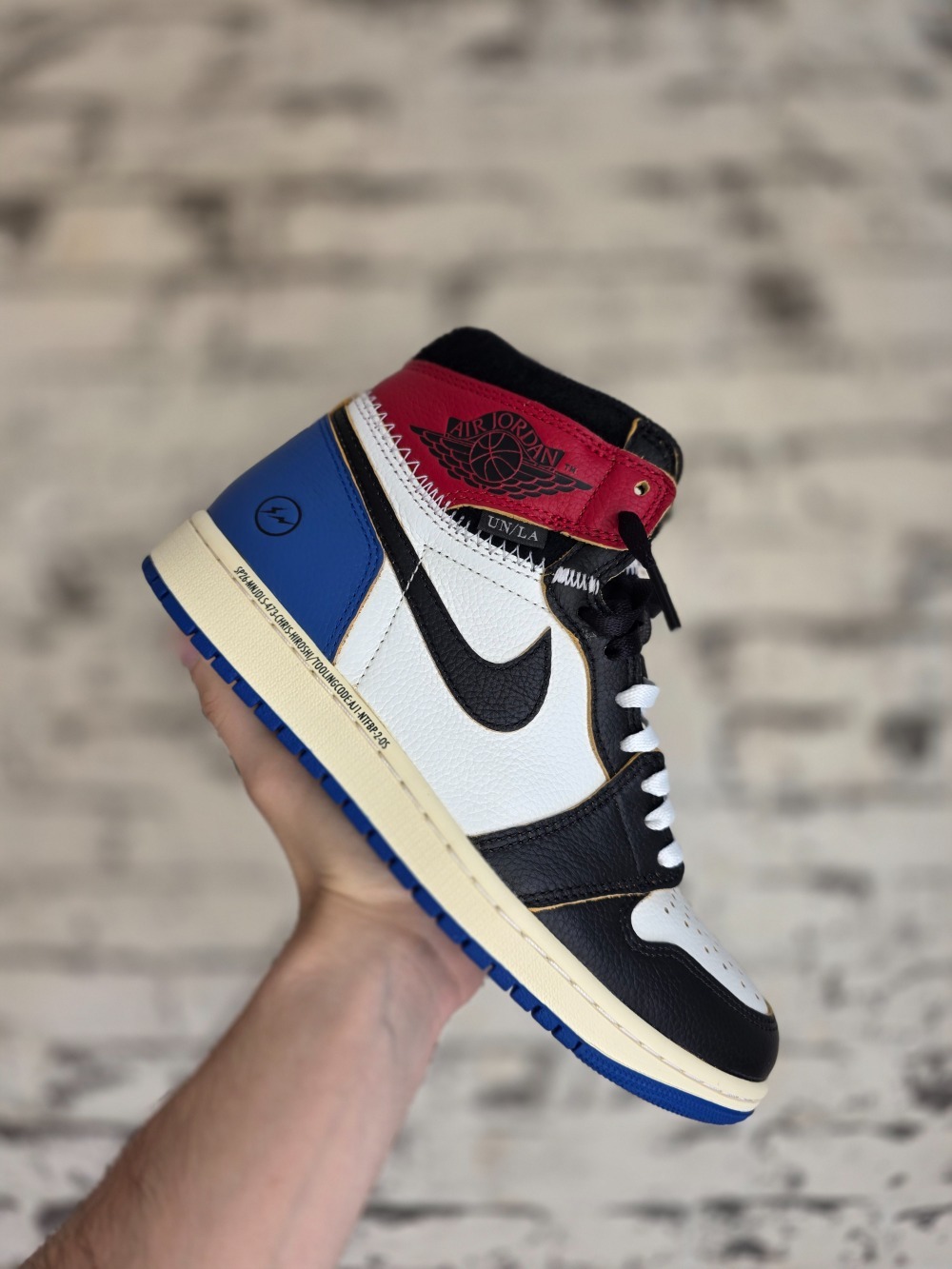 Union LA x Fragment x Air Jordan 1 Retro High OG SP Varsity Red Sport Royal — 40, Novo